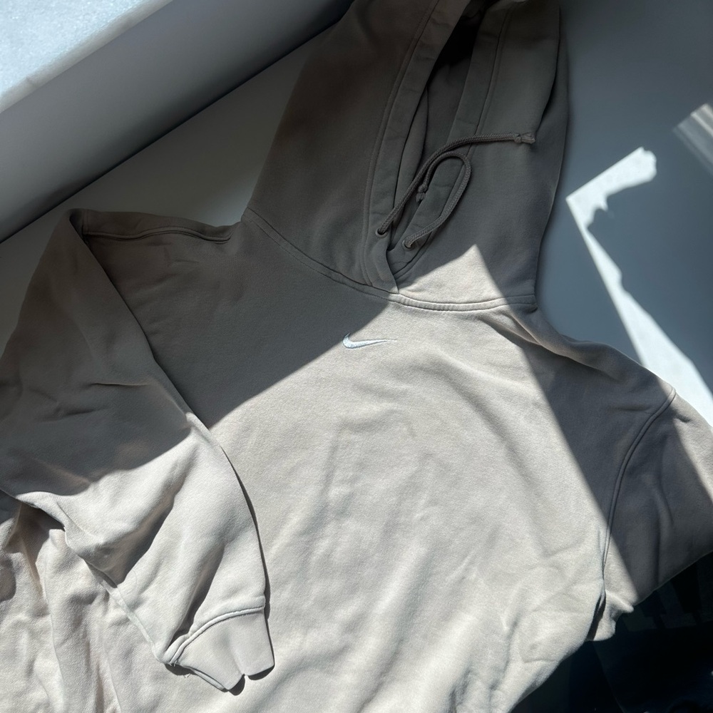 Nike Beige Hoodie with White Logo